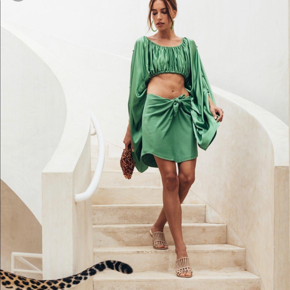 Cult Gaia Calliope Top in green